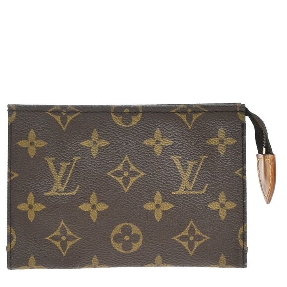 LOUIS VUITTON Poche Toilette 15 Clutch Pouch Bag Monogram Leather - Picture 1 of 14